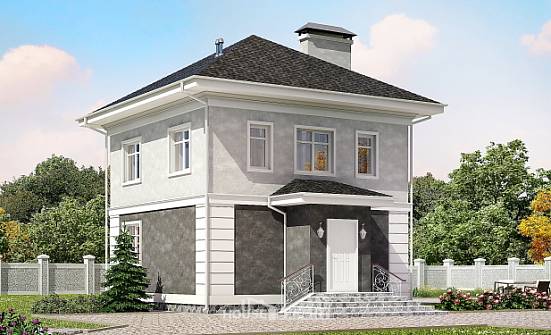 090-003-П Проект двухэтажного дома, бюджетный домик из керамзитобетонных блоков Сафоново | Проекты домов от House Expert
