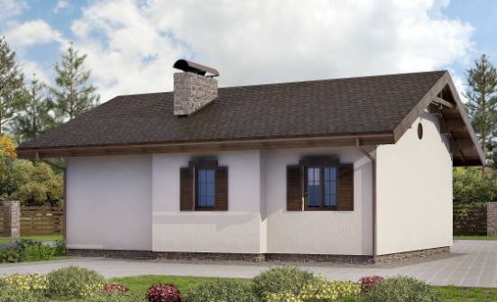090-002-П Проект одноэтажного дома, бюджетный домик из кирпича Десногорск | Проекты домов от House Expert