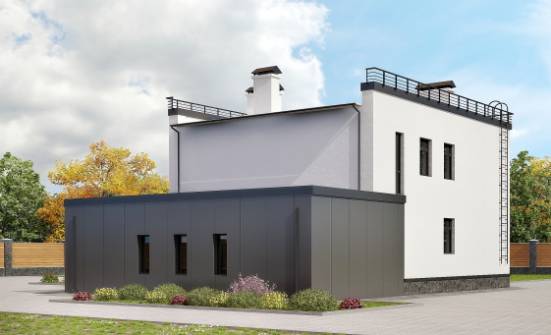 260-002-П Проект двухэтажного дома и гаражом, классический коттедж из газобетона Ярцево | Проекты домов от House Expert