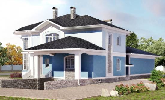 620-001-П Проект трехэтажного дома и гаражом, просторный дом из керамзитобетонных блоков Десногорск | Проекты домов от House Expert