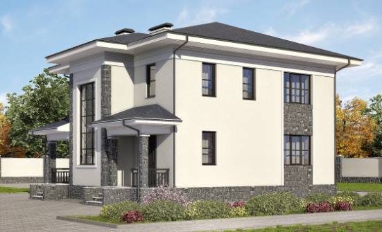 155-011-П Проект двухэтажного дома, бюджетный загородный дом из поризованных блоков Десногорск | Проекты домов от House Expert