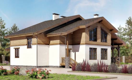 210-006-П Проект двухэтажного дома мансардный этаж, простой дом из кирпича Смоленск | Проекты домов от House Expert
