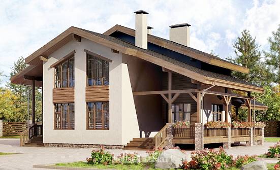 240-003-П Проект двухэтажного дома с мансардным этажом, просторный домик из кирпича Смоленск | Проекты домов от House Expert