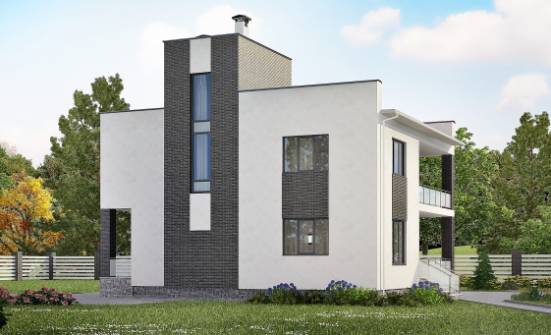 225-001-П Проект двухэтажного дома, средний загородный дом из бризолита Смоленск | Проекты домов от House Expert