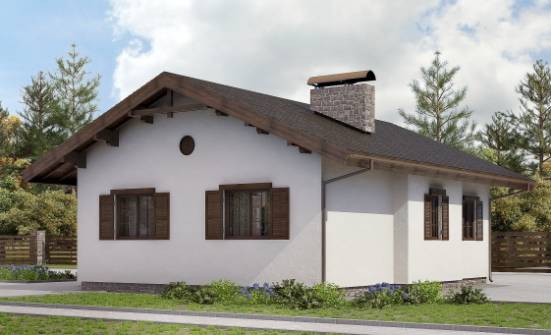 090-002-П Проект одноэтажного дома, бюджетный домик из кирпича Десногорск | Проекты одноэтажных домов от House Expert