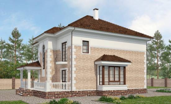 220-008-П Проект двухэтажного дома, классический домик из кирпича Смоленск | Проекты домов от House Expert
