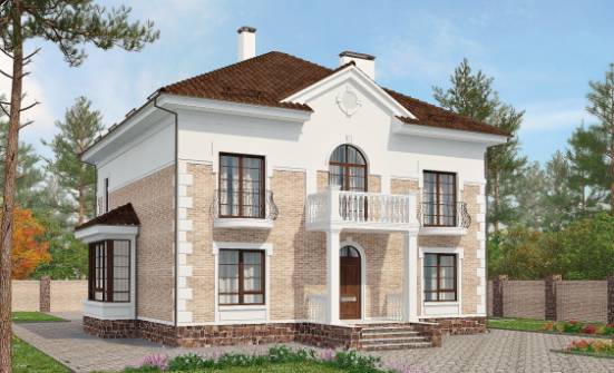220-008-П Проект двухэтажного дома, классический домик из кирпича Смоленск | Проекты домов от House Expert