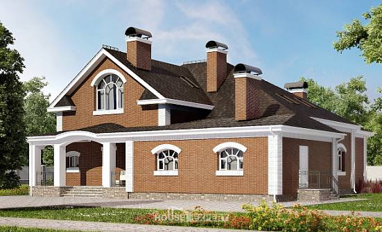 400-003-П Проект двухэтажного дома мансардой, уютный дом из поризованных блоков Ярцево | Проекты домов от House Expert