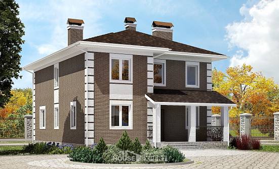185-002-П Проект двухэтажного дома, красивый домик из твинблока Ярцево | Проекты домов от House Expert