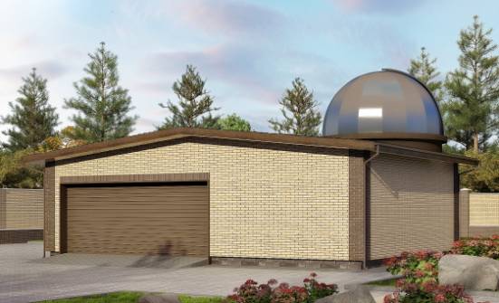 075-001-Л Проект гаража из кирпича Гагарин | Проекты домов от House Expert
