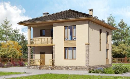 170-005-Л Проект двухэтажного дома, бюджетный загородный дом из арболита Сафоново | Проекты домов от House Expert
