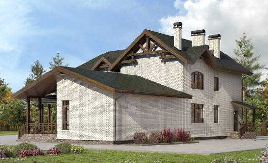 340-004-Л Проект двухэтажного дома, современный коттедж из бризолита Гагарин | Проекты домов от House Expert