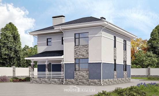 150-014-Л Проект двухэтажного дома, современный загородный дом из газосиликатных блоков Десногорск | Проекты домов от House Expert