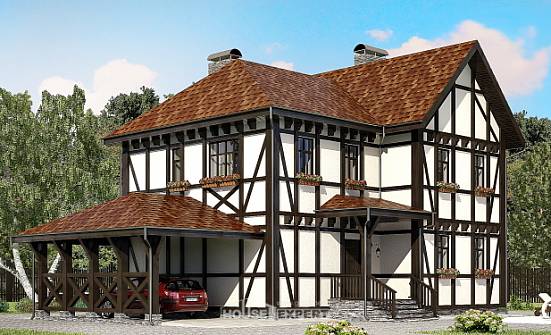 180-004-Л Проект двухэтажного дома с мансардой и гаражом, экономичный дом из кирпича Гагарин | Проекты домов от House Expert