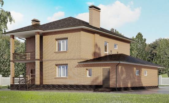 245-003-Л Проект двухэтажного дома и гаражом, современный домик из кирпича Вязьма | Проекты домов от House Expert