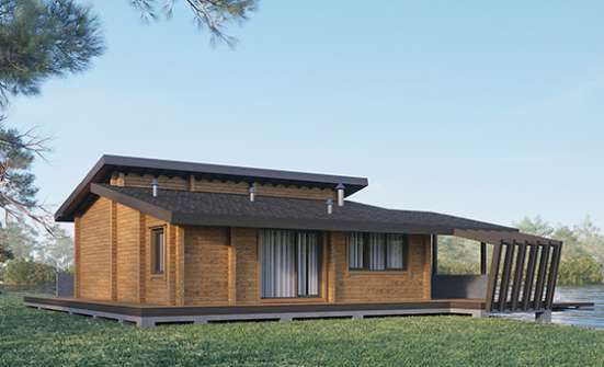 100-007-П Проект бани из дерева Вязьма | Проекты одноэтажных домов от House Expert