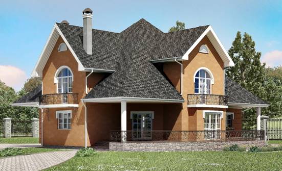 310-001-П Проект двухэтажного дома с мансардой, просторный загородный дом из поризованных блоков Ярцево | Проекты домов от House Expert