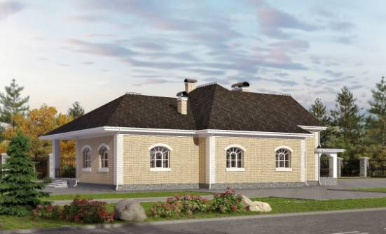 290-001-П Проект двухэтажного дома с мансардой, гараж, красивый домик из кирпича Ярцево | Проекты домов от House Expert