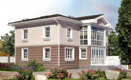 210-005-П Проект двухэтажного дома, просторный дом из газосиликатных блоков Десногорск | Проекты домов от House Expert