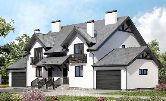 290-003-П Проект двухэтажного дома мансардой, классический загородный дом из теплоблока Сафоново | Проекты домов от House Expert