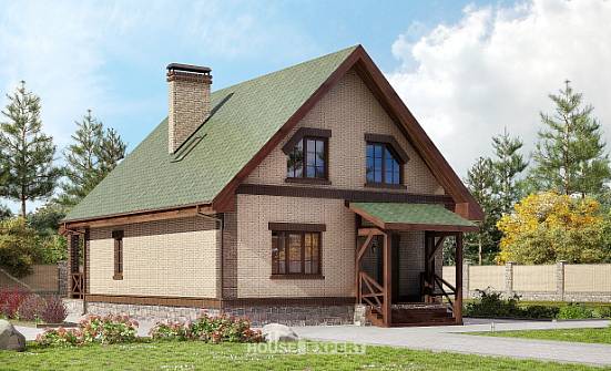 160-011-П Проект двухэтажного дома с мансардой, уютный загородный дом из блока Ярцево | Проекты домов от House Expert