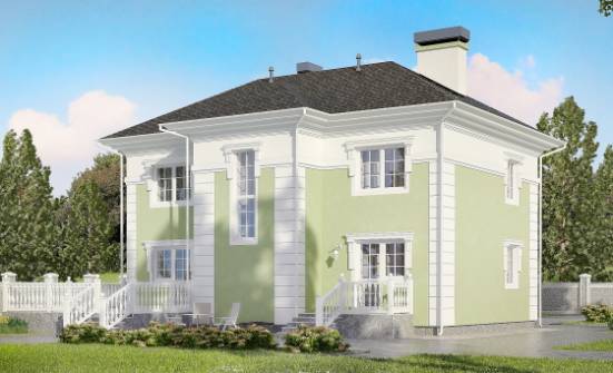 155-005-П Проект двухэтажного дома, уютный дом из газосиликатных блоков Смоленск | Проекты домов от House Expert