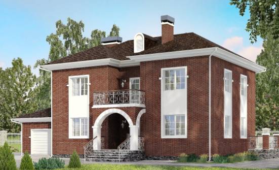 180-006-Л Проект двухэтажного дома, гараж, просторный домик из кирпича Рославль | Проекты домов от House Expert