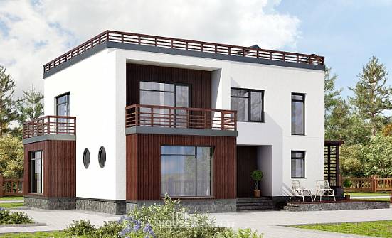 215-002-П Проект двухэтажного дома, классический коттедж из блока Смоленск | Проекты домов от House Expert