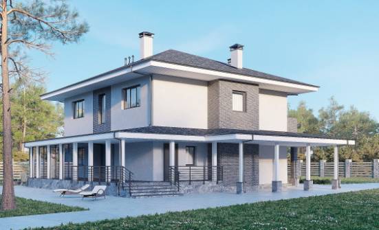 250-004-Л Проект двухэтажного дома, уютный коттедж из газобетона Вязьма | Проекты домов от House Expert