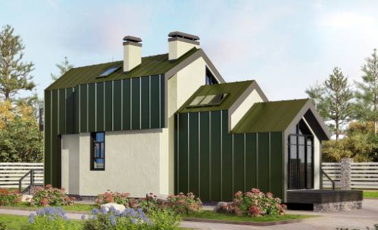 060-006-Л Проект двухэтажного дома мансардой, доступный домик из керамзитобетонных блоков Вязьма | Проекты домов от House Expert