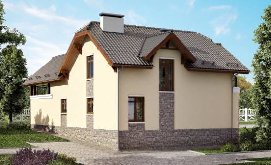 255-003-П Проект трехэтажного дома с мансардой и гаражом, классический загородный дом из газобетона Рославль | Проекты домов от House Expert