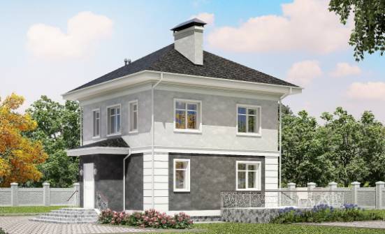 090-003-П Проект двухэтажного дома, бюджетный домик из керамзитобетонных блоков Сафоново | Проекты домов от House Expert