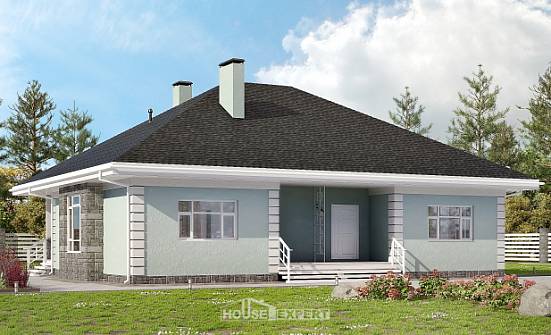 135-003-Л Проект одноэтажного дома, скромный загородный дом из бризолита Десногорск | Проекты домов от House Expert