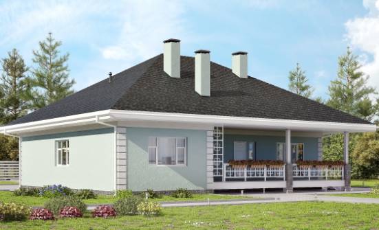 135-003-Л Проект одноэтажного дома, скромный загородный дом из бризолита Десногорск | Проекты домов от House Expert