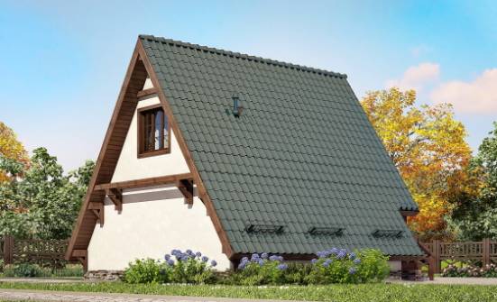 070-003-П Проект двухэтажного дома мансардный этаж, компактный домик из бревен Гагарин | Проекты домов от House Expert