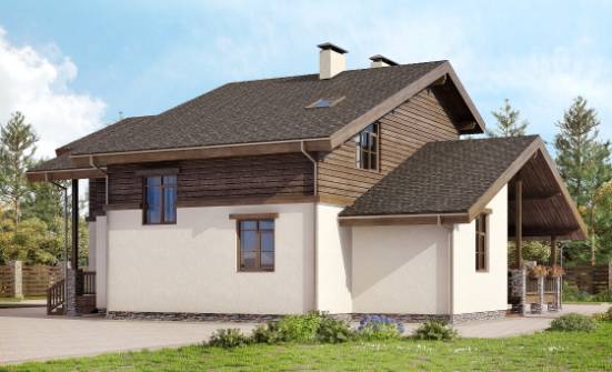 210-006-Л Проект двухэтажного дома с мансардой, просторный коттедж из кирпича Смоленск | Проекты домов от House Expert