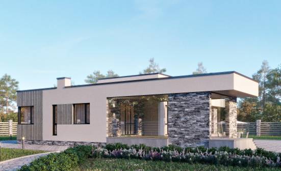 175-001-Л Проект одноэтажного дома, красивый загородный дом из газобетона Вязьма | Проекты домов от House Expert