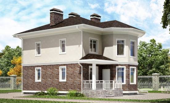 120-001-Л Проект трехэтажного дома, недорогой коттедж из газобетона Сафоново | Проекты домов от House Expert