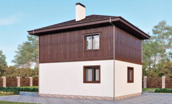 100-006-Л Проект двухэтажного дома, уютный коттедж из поризованных блоков Смоленск | Проекты домов от House Expert