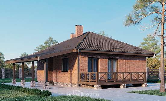 070-006-Л Проект одноэтажного дома, уютный домик из пеноблока Десногорск | Проекты домов от House Expert