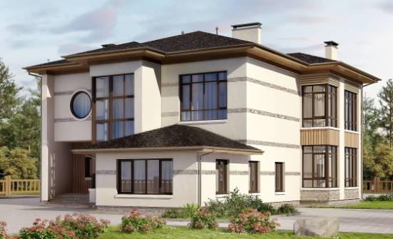 345-001-П Проект двухэтажного дома, современный дом из газосиликатных блоков Рославль | Проекты домов от House Expert