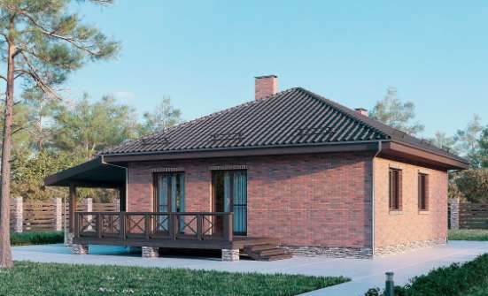 070-006-Л Проект одноэтажного дома, уютный домик из пеноблока Десногорск | Проекты домов от House Expert