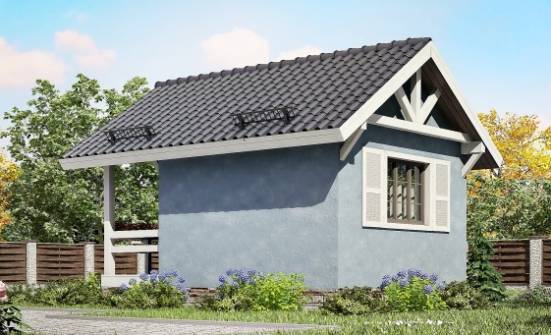 020-001-Л Проект одноэтажного дома, современный домик из бревен Вязьма | Проекты домов от House Expert
