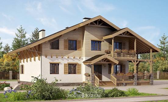 260-001-Л Проект двухэтажного дома с мансардным этажом, красивый домик из кирпича Смоленск | Проекты домов от House Expert