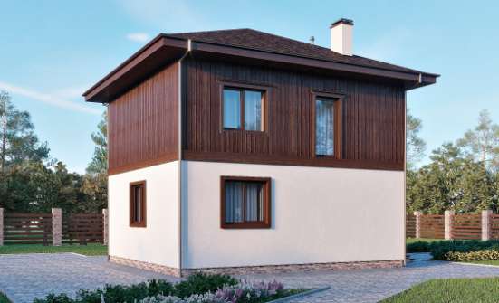 100-006-Л Проект двухэтажного дома, уютный коттедж из поризованных блоков Смоленск | Проекты домов от House Expert