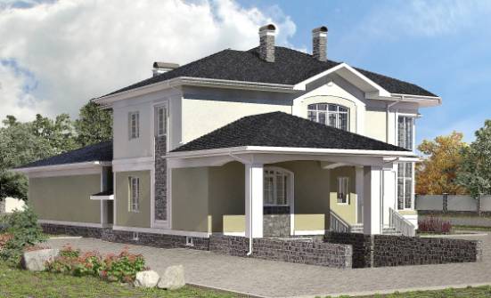 620-001-Л Проект трехэтажного дома, гараж, современный домик из поризованных блоков Сафоново | Проекты домов от House Expert