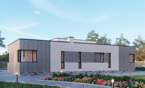 175-001-Л Проект одноэтажного дома, красивый загородный дом из газобетона Вязьма | Проекты домов от House Expert