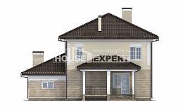 220-007-П Проект двухэтажного дома и гаражом, уютный дом из кирпича, Вязьма