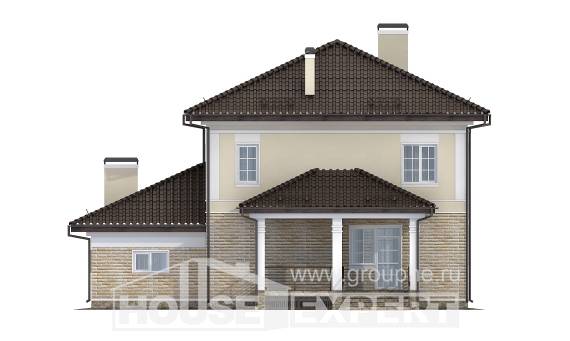 220-007-П Проект двухэтажного дома и гаражом, уютный дом из кирпича, Вязьма