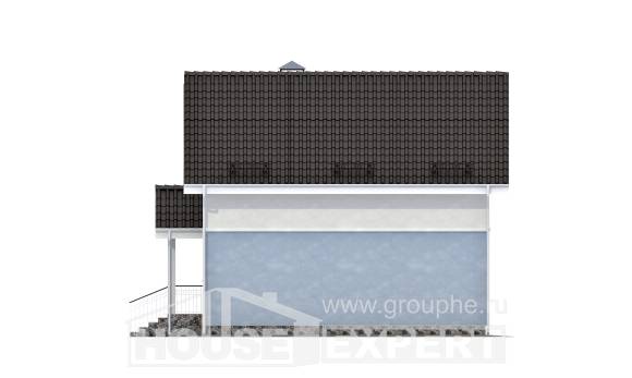095-002-П Проект двухэтажного дома с мансардой, бюджетный коттедж из пеноблока Смоленск, House Expert